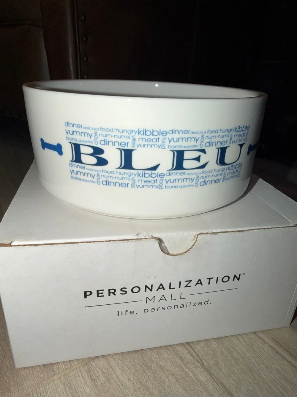Large White Ceramic Pet Bowl